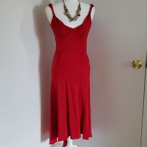 REISS red Fit & Flare Dress